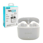 1pza Audífonos / auriculares inalámbricos, recargables, con almohadillas ergonómicas de silicona y estuche cargador cuadrado, variedad de funciones / kbod / kb-tws-c31