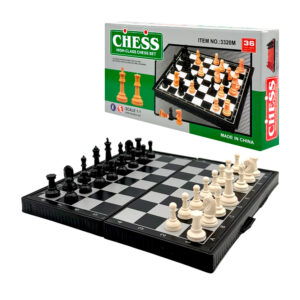 Ajedrez portátil con piezas magnéticas, plegable de 18x9.5cm / 3320m / chess / ty359973