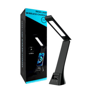 Lámpara de escritorio plegable con soporte cargador inalámbrico de 15w, función de reloj y despertador, variedad de colores / tyv-2088 / desk lamp wireless charger