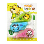 Kit de papelería infantil con 3 correctores de cinta y estampado de animales animados, variedad de funciones y diseños / titiko / luck