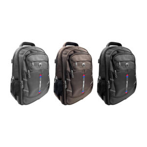 1pza Mochila escolar de tela lisa, con 4 compartimientos, detalles metálicos, mallas laterales y frase, variedad de colores / sport / yk / y&k / 1857