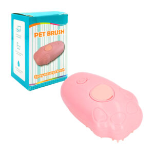 Cepillo de baño con lanzador de spray y forma de garrita para mascotas, variedad de colores / pet brush / yy-881