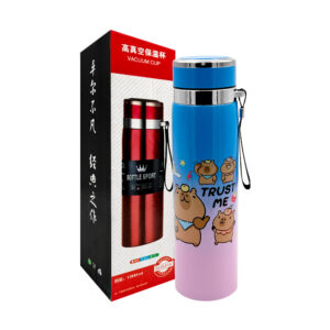 Termo bicolor de acero inoxidable con infusor, capacidad de 1000ml y estampado de capibara, variedad de colores / vacuum cup / sus316 / zh-1015