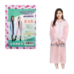 1pza Impermeable grande para adulto, de plástico, con botones abrochables, estampado en puntos y capucha ajustable, variedad de colores / wavepoint raincoat / zenyu / yt1536