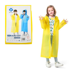 1pza Impermeable de plástico pequeño, liso, con botones abrochables y capucha ajustable, variedad de colores / zhuoyue / m-009