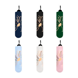 1pza Sombrilla / paraguas de bolsillo, plegable, con estampado de flores y mango redondo ergonómico, variedad de diseños / zy-ys35 / zenyu