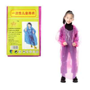 Impermeable infantil de plástico translúcido reusable con capucha ajustable, variedad de colores / zy-yt1533 / children raincoat