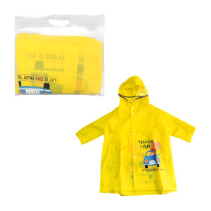 1pza Impermeable de plástico, infantil con botones, capucha y estampado de animales animados, variedad de diseños y tallas / zenyu / zy-yt1540