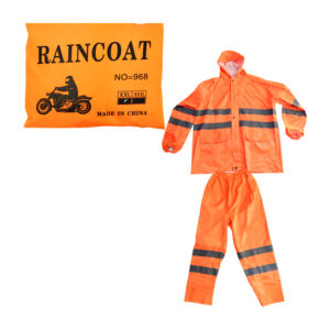 Traje - impermeable de dos piezas chamarra y pantalón fluorescentes con líneas reflejantes para motociclista, variedad de tallas / zy-yt968 / raincoat / no=968