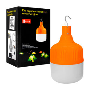 Lámpara - foco led recargable grande para emergencia con 3 modos de iluminación y gancho colgante, 40w, 5v / 10939 / 6-8h