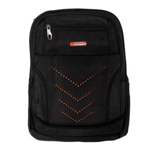 Mochila mediana con 6 compartimentos, puntos perforados en V y placa Polweng