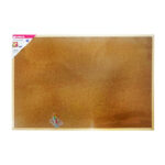 Pizarrón de corcho - tablón de anuncios grande 60x90cm con marco de madera con tachuelas, tornillos de ojo y cuerda / 13390 / maxmacia