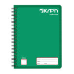 Cuaderno kapa profesional con doble espiral metálico, pasta blanda, 100 hojas en raya de 20x26.5 cm, variedad de colores / cuaderno kapa / 830001 / 140528