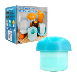 Molde de silicón con tapa y vaso para hacer cubitos de hielo, diseño en forma de hongo, variedad de colores / 17403-16 / ice easy to take ice making bucket