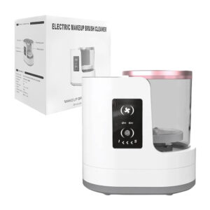 1pza Limpiador eléctrico para brochas de maquillaje, con recipiente transparente girable y compartimiento de secado; variedad de funciones / ontenck / 18373