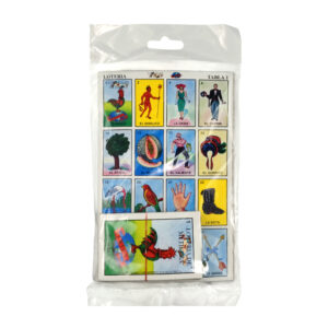 Lotería con 10 cartas con juegos al reverso + mazo de cartas con versos / 511080 / loteria de mi tierra / mexican bingo