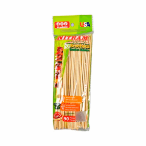 Paquete con 90 palos de bambú para brochetas, con medida 20cm / nitram