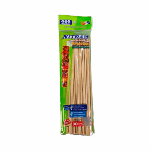 Paquete con 90 palos de bambú para brochetas, con medida 25cm / nitram
