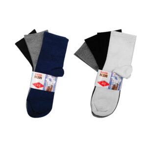 Paquete con 3 pares de calcetines largos para caballero, colores surtidos / 25mk-c-52 / lq29562 / kit con 3 unidades / men meias