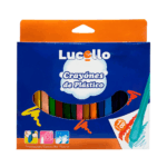 Caja lucello con 18 crayones triangulares, colores surtidos / 306468