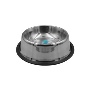 Plato tazón liso metálico de acero inoxidable, 18cm / 35186
