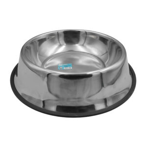 Plato tazón liso de acero inoxidable antideslizante, 26cm / 35188
