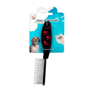 Cepillo chico, metálico con mango ergonómico, para mascotas / 35669