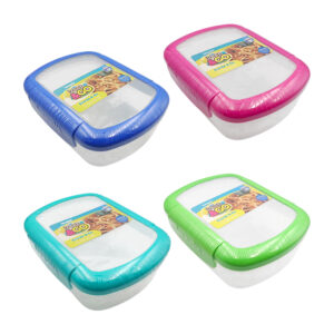 Tupper chico de plástico con cierre hermético, capacidad de 683 ml - 23.10oz, variedad de colores / tupper keeplit / 512304