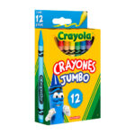Paquete con 12 crayones jumbo, 10.6 cm, colores surtidos / crayola crayones jumbo 12 / 52-0312 / 520312m008