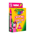 Paquete crayola con 12 crayones jumbo triangulares, colores surtidos / 52-4312 / crayola crayones triangulares jumbo 12 / 524312m008