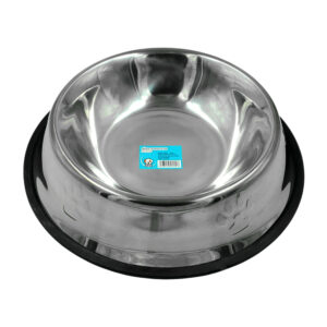 Plato tazón metálico antideslizante, 26cm / 56922 / plato acero inoxidable