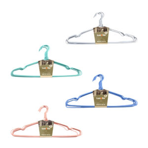 Paquete con 5 ganchos metálicos con cubierta de plástico, variedad de colores