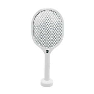 Raqueta eléctrica d&m mata mosquitos - zancudos, recargable con base / xq-617