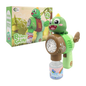 1pza Mini pistola dispensadora de burbujas, con bote pequeño de jabón rellenable, figura de dinosaurio animado montable y alas montables / bubble automatic / gun / 10 hole / 668-112