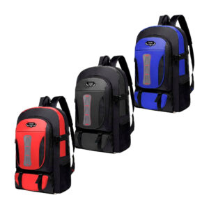 Mochila grande bicolor para viaje con 3 compartimentos y cierre inferior / yandi