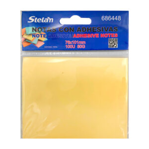 1 Paquete de notas adhesivas medianas rectangulares lisas, variedad de usos / 76x101mm / stelan