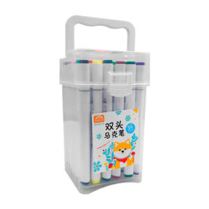 Estuche con 36 marcadores plumones de agua con doble punta, variedad de colores / marker / happy every day / yy-x23