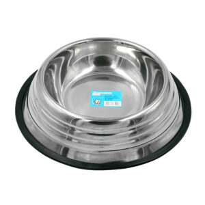 Plato tazón de acero inoxidable antideslizante, 22 cm / 73022 / cuenco metálico