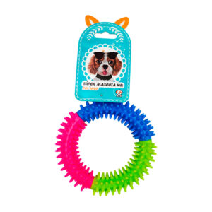 Mordedera en forma de aro con picos multicolores, 10cm / 73258