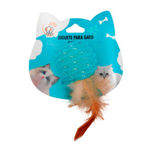 Juguete para gato con malla elástica y plumas, colores surtidos / 73430