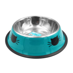 Plato tazón metálico antideslizante, estampado variado, 22cm, color variado