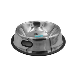 Plato tazón de acero inoxidable antideslizante, 22cm - M / 73847