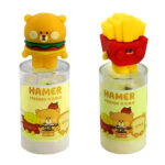 1pz sacapuntas con contenedor + decoración de goma con forma de comida / kk-7177