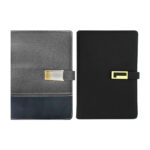 Libreta tipo agenda lisa, pasta dura y broche dorado magnético / 8108 / 8107