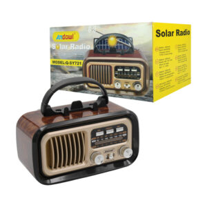 Radio solar andowl con estación am-fm-sw y diseño vintage, variedad de colores / q-sy721
