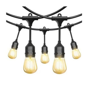 Serie / guirnalda negra de 5 metros con 5 sockets para foco / gpm-8328