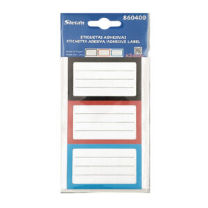 Blister de papelería con 2 hojas de etiquetas adhesivas pequeñas, variedad de colores / stelan / adhesive label