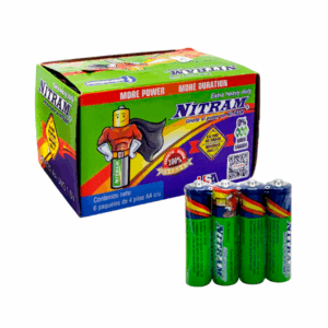 Caja grande con 24 pilas doble a cilíndricas, multifuncionales / nitram / r6