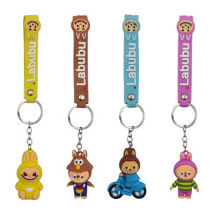 1pza Llavero con diseño de labubu + banda con frase, variedad de modelos / 90665