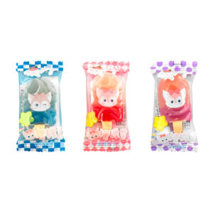 1pza borrador pequeño con forma de paleta con estampado kawaii, colores surtidos